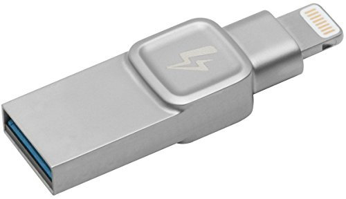 Kingston DataTraveler Bolt Duo C-USB3L-SR128-EN - Flash 128 GB Unidad, diseñado para ser Utilizado con Dispositivos iPhone y iPad Funciona con iOS 9.0+, Plateado