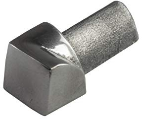 Fuchs Design Fliesenschiene Ecke Endstück Professional 9 mm Viertelkreis V2A Edelstahl glänzend - Innenecke