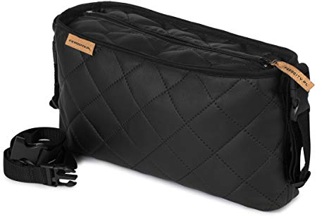 Buggy Organiser Kinderwagen Organizer Tasche passend alle Kinderwägen schwarz gesteppt Black Quilted [075]