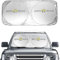 Big Hippo Sonnenschutz Frontscheibe, Auto Faltbarer Sonnenschutz für Windschutzscheibe, Universal Innen Sonnenschirm für Auto, SUV, LKW - 160 x 90cm