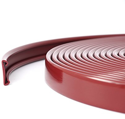 1m PVC Kunststoff Handlauf Treppenhandlauf 40x8 mm viele Farben (weinrot)