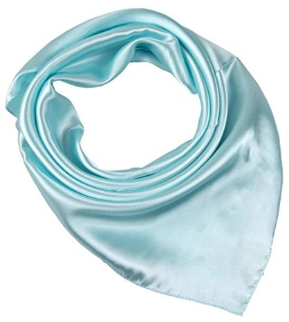 Xiang Ru 60 * 60cm Damen Einfärbig Schals Sommerschal Kopftuch Halstuch Nickituch Square Schal Hellblau