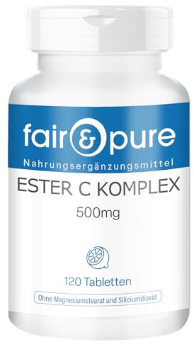 Fair & Pure® - Ester C Complex - med bioflavonoider - buffrat C-vitamin - vegan - 120 tabletter