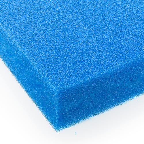 Pondlife Filterschaum blau 50x50x10 cm PPI 20 mittel, Filtermatte Teich und Aquarium, zuschneidbar, zur optimalen Verwendung als Filtermedium in Teichfiltern