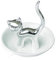LEPENDOR Vassoio per gioielli in ceramica con animali Porta anelli Porta gingillo Collana Orecchini Anelli Display - Argento, Gatto