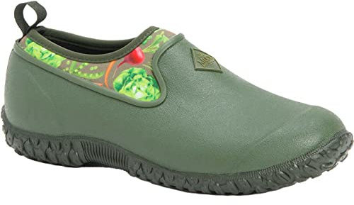 Muck Boots Women's Muckster II Low Pull On Waterproof Shoe, Green Print, 6