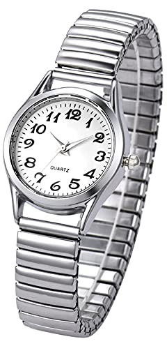 JewelryWe Orologio da Polso Da Donna Oro d'oro, Cinturino in Metallo Retro Vintage Orologio al Quarzo Piccolo, Buon Regalo per la Festa della Mamma