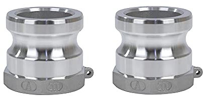 2 PCS Aluminum Gravity Cast 2 inch cam lock fittings (Type A) cam & groove hose fittings cam lock fittings, 2 Male Adapter x 2 Female Thread 2 inch camlock fittings