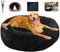 KZhanmy Haustierbett flauschig,Gemütliches Waschbar Haustierbett Hundekissen Sofortige Entspannung, Leicht zu Entfernen, Hundesofa Weiches Reduziert Angst, Farbe Optional-Black||S-50cm/19.6in