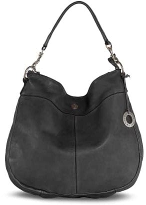 Cas8 Shopper Tasche Damen LIZ, Schultertasche aus echtem Leder, Tote Bag, geräumiges Hauptfach und Zipper Fach Rückseite, größenverstellbaren Schultergurt, ideal für den Alltag, graphite