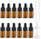LusDoly 12 Stück 3ml Mini Braunglasflasche mit Pipette Leere Braune Glasflasche Pipettenflasche Klein Probe Glas Tropfflasche für Ätherisches Öl Parfüm Flüssigkeitsflaschen mit Trichter