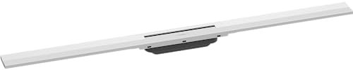 hansgrohe Fertigset Duschrinne RainDrain Flex, Abflussrinne 1000mm, Bodenablauf Dusche kürzbar, Mattweiß