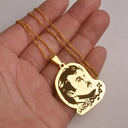 Aveanit Katar-Anhänger-Halsketten für Frauen/Mädchen, Goldfarbe und Edelstahlbasis, Schmuckgeschenk von The Qatar Gifts Vatertag Muttertag Hochzeitstag Weihnachten Geburtstagsgeschenk