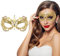 Lady of Luck Venezianische Maskerade Maske Damen Metall Maske Halloween Maske für Maskenball Karneval Party Maske mit Strasssteinen