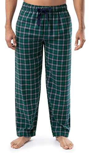 IZOD Herren Gewebte Schlafhose aus Poly-Rayon Pyjamahose, Grünes Plaid, XX-Large