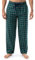 IZOD Herren Gewebte Schlafhose aus Poly-Rayon Pyjamahose, Grünes Plaid, XX-Large