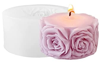Rose Blume Spalte Kerze Formen Valentinstag Zylinder Harz Casting Form für Kerze machen Harz Casting Silikonform für DIY Kerze machen Polymer Clay Handwerk Gips