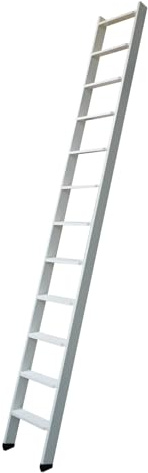 BPS® Detachable Mezzanine Ladder | Spave Saving Staircase | 150kg Weight Rating | Rubber Feet | Floor to Upper Floor Heights of Up to 2.40m | White Painted