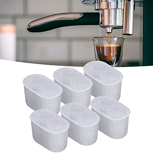 6 Stück Ersatz-Kohle-Wasserfilter, Ersatz für Kaffeemaschinen-Wasserfilter, Geeignet für BREVILLE