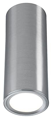 Paulmann 93106 LED Deckenleuchte Barrel rund 6W 470lm dimmbar 100° 3-Step-Dim 60mm Eisen gebürstet Metall 2700K Aufbauleuchte inkl. wechselbarem LED-Coin