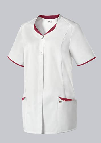BP 1702-485-2188 Kasack Für Damen, Moderne Passform, 50% Baumwolle/50% Polyester, Weiß/Koralle, Größe 2XLn