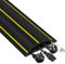 Floor Cable Cover, 2 Meters Outdoor Cable Protector Floor Wire Covers, Rubber Cable Covers for Wires Floor 3 Cord Channels Cord Covers, Heavy Floor Cable Tidy Easy To Flat
