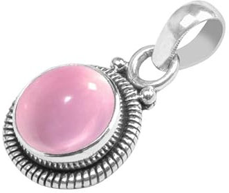 Rose Quartz Stone 925 Sterling Silver Pendant Necklace For Women Girls Gift, Natural Gemstone Pendant Necklace, Solitaire Pendant, Handmae Pendant