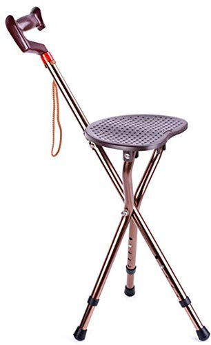 Gehstocksitz, Klapphocker, multifunktional, praktischer Gehstocksitz, leichtes Aluminium, höhenverstellbar, maximales Benutzergewicht 200 kg Fashionable