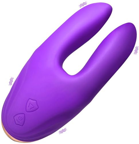 Pezón de silicona vibrador punto G, con 2 cabezas vibradoras Vibrador clitorial juguete sexual para mujeres Punto G clítoris pezón estimulador masajeador con 10 potentes vibraciones