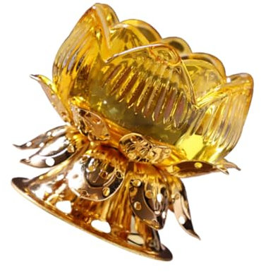Alipis 1Stk Lotus-Ghee-Kerzenhalter teelichter halter lotus kerzenhalter Spitzkerzen Lotus-Kerzenhalter Wohnkultur Kerzenständer dekorativer Kerzenhalter Kerzenhalter- Haushalt Glas