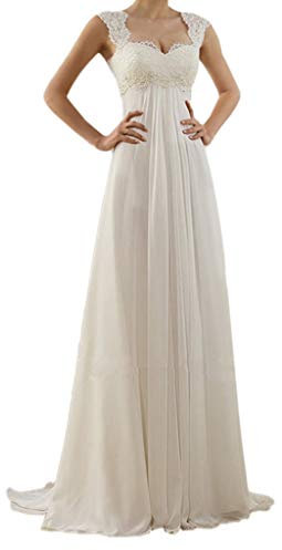 Nidddiv Robe de Mariée Longue Blanche Élégante - Grande Taille, Taille Haute - Soirée Plissée Patchwork - Dos Nu, Moulante - Blanc, M