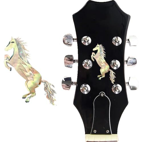 Generic Einhorn Gitarrenaufkleber DIY Inlay Aufkleber Marker für Akustikgitarre E-Gitarre, Holz, Kunststoff, Metall, 1 Stück, Unregelmäßig, Tier, Sammelalbum
