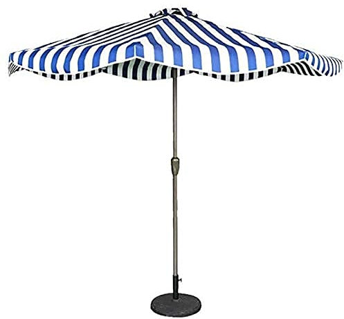 Sombrilla de Playa Sombrilla para jardín, sombrilla para exteriores de 9 pies/2,7 m, sombrilla a rayas para patio, para jardín, terraza, patio trasero y piscina, protector solar UV50+, 5 colores