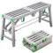 Adjustable Height Portable Folding Scaffold Tower Stool Bench - 400kg Load Multipurpose Work Platform - Heavy Duty Scaffold for versatile projects