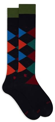 GALLO Calze lunghe da uomo realizzate in Italia con un blend perfetto di cotone. Molto morbide al tatto, create per una persona dinamica che non rinuncia ad un dettaglio di stile. L'iconica fantasia