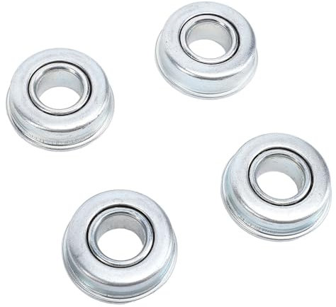 4 Stück Rasenmäherlager aus Stahl, Flanschkugellager 12,7 X 28,6 Mm, Geeignet für Rasenmäher, Schubkarren, Karren und Handkarren, Radlager-Ersatz