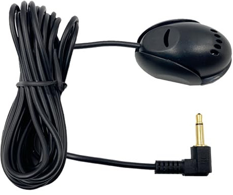SPTSSWET Microfono per auto da 3,5 mm compatibile con Alpine JVC Sony Jensen Kenwood per autoradio stereo radio GPS DVD con cavo da 3 m, plug and play