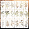 18 Pochoirs de Peinture, Pochoirs de Fleurs, Pochoirs de Fleurs Sauvages, pour Peinture, Scrapbooking, Décoration Murale (Blanc)