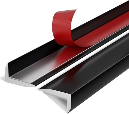 Bordure de Carrelage Autocollante 10pcs, Bordure de Carrelage Décorative en Aluminium, Bordure d'angle en Métal Brossé, Moulure Autocollante pour la Protection et la Décoration de la Maison