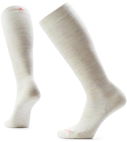 Smartwool, Women's, Ski Zero Cushion Extra Stretch Over the Calf, Moonbeam, Large
