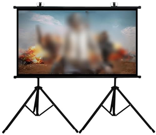 Projector Screen with Stand, Indoor Floor Standing and Wall-Mounted Projector Screen Portable Wrinkle-Free Screen for Travel, Camping(120in,16:9)