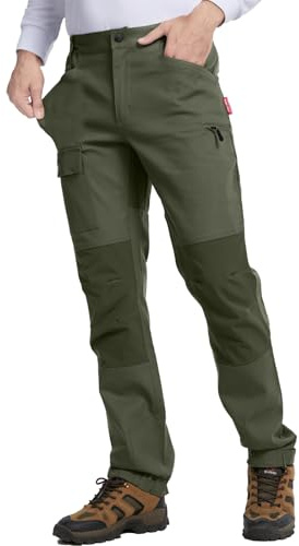 WORK IDEA Herren Outdoorhose aus elastischer Baumwolle, robust & atmungsaktiv, wasserabweisend, verstellbare Hosenbeine, ideal für Camping, Wandern & Outdoor-Aktivitäten