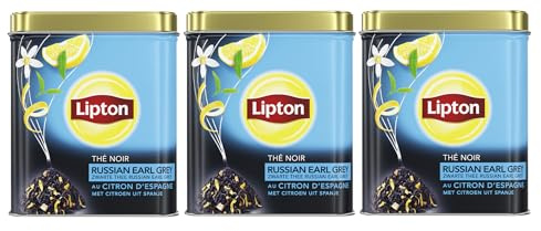 Boite a thé Lipton, thé noir en vrac : Earl Grey X3
