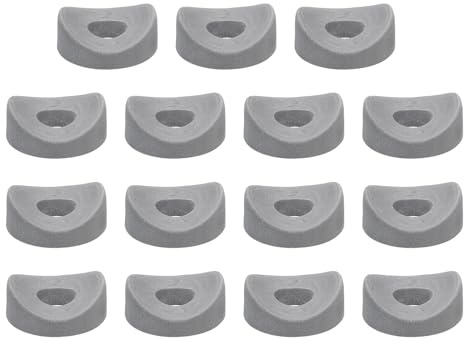 sourcing map 12 rondelle rotonde in plastica, 8 mm x 25 mm x 5 mm, grigio, in polietilene concavo, distanziatori per fissaggio a macchina per tubo rotondo