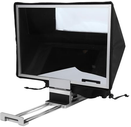 TP16 Teleprompter, 16 -Zoll -Aluminium -Teleprompter für Tablet -Telefon DSLR -Kamera, Hd Transparentes Glas, Fernbedienung oder App -Steuerung für Online -Lehre, Live -Streaming