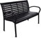 JHQHSM Gartenbank, Bank für den Garten Gartenmöbel Gartenbank wetterfest Bank im freien Sitzbank Outdoor Geeignet für Terrasse Garten Hinterhof Veranda Schwarz 116 cm Stahl und WPC