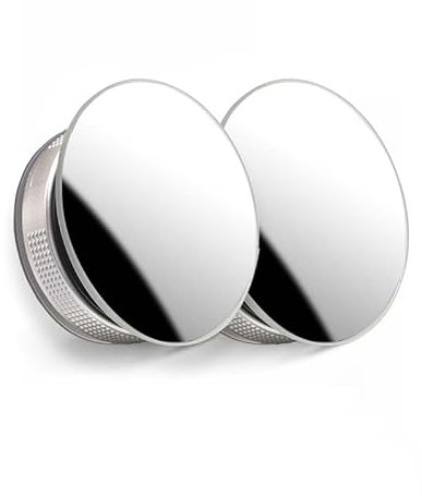 2 Stück Motorrad Weitwinkel Rückspiegel für Yamaha XSR 700 XSR700 Xsr 700, 360 ° Ultra Weitwinkel Rückspiegel Motorrad Blind Spot Spiegel Retrovisores Moto Weitfeld Reflektor,A Round Type