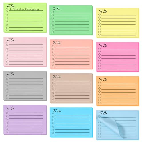 600 Blätter Haftnotizen - 10 X 7 cm To Do Listen block,Sticky Notes,Kann als Schulmaterial für Die Klasse Oder als Büroartikel Verwendet Werden.