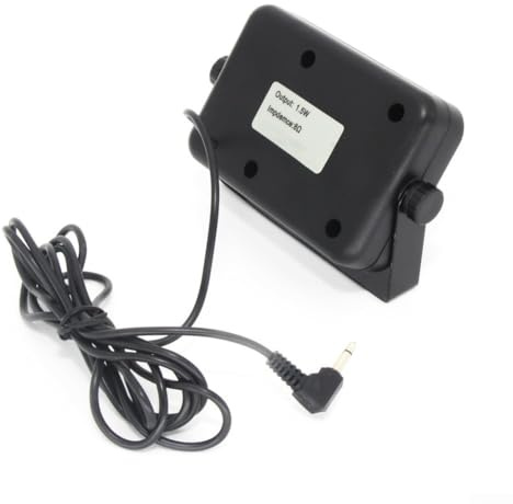 Eawfgtuw Altoparlante esterno resistente con jack da 3,5 mm, uscita 1,5 W e filtro antirumore, per radio CB e radio prosciutto, compatibile con YAESU FT Series