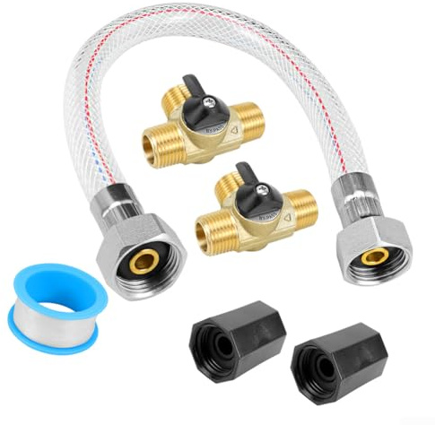 Kit de tuyau de chauffe-eau pour camping-car, clapet anti-retour en laiton et ensemble antigel inclus, solution complète d'hivernage pour camping-car pour éviter les refoulements (B)